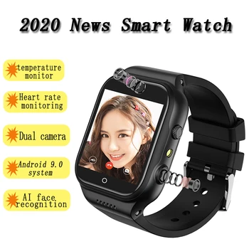 X89 4G Smart Watch Vyrai su SIM Kortele, Kamera 5MP Vaizdo Širdies ritmas, temperatūra IP67 Smartwatch WIFI 16G AI face recognition