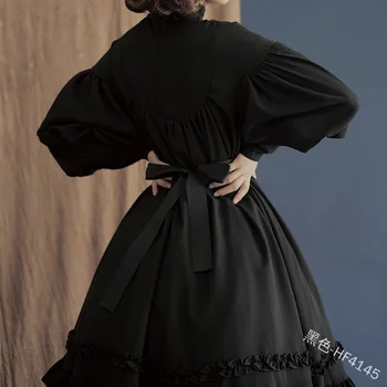 Derliaus Elagant Moterų Suknelė Gotikos Stiliaus Žibintų ilgomis Rankovėmis Plius Dydis Šalis Suknelė Nėrinių Mielas Saldus Lolita Moterų Dresses2020