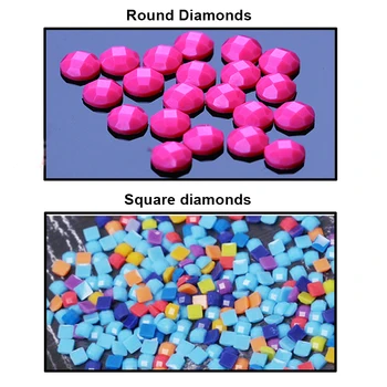 Kvadratiniu/apvalus Siuvinėjimo Modelio diamond 5D 