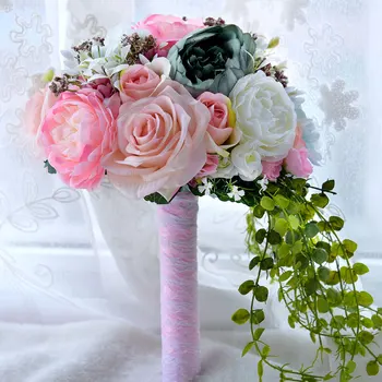 Kyunovia Gražus Vestuvių Puokštė Gėlės Šalies Puokštė Bridesmaid, Puokštės, Rožės Hydrangea Nuotakos Puokštė 2 Stilius GC37