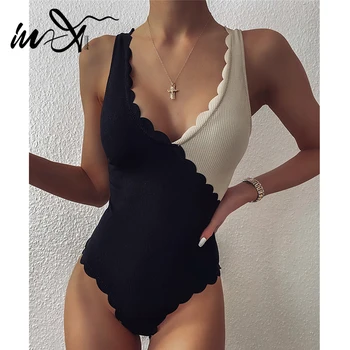 Be-X kratinys maudymosi kostiumėlį vienos dalies Sexy raukiniai maudymosi kostiumėliai moterims 2020 V kaklo plaukti kostiumas plaukimo kostiumas Bodysuit vienas gabalas besimaudančių naujas