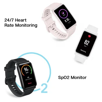 Naujas Pasaulio Versija Garbę Žiūrėti ES Smart Žiūrėti 1.64 colių AMOLED Jutiklinis Ekranas Širdies ritmo Monitoringo Kraujo Deguonies 5ATM SmartWatch