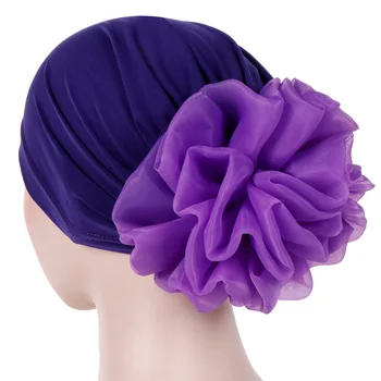 2020 Naujas Musulmonų Elastinga Turbaną Kepurės Kietas Gėlių Beanie Skrybėlių Chemo Kepuraitė Moterims Kaspinai Turbante Plaukų Aksesuarai, Galvos Apdangalai