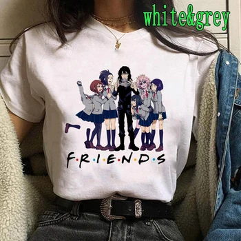 Mano Herojus Akademinės Bendruomenės Anime Marškinėlius Trumpomis Rankovėmis Atsitiktinis Spausdinti Marškinėliai Japonų Anime Draugais Viršūnės