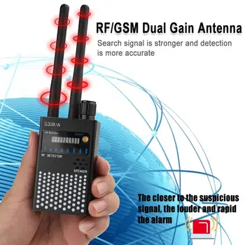 Atnaujintas Dviguba antena Anti-Spy GPS Belaidžio Klaidą Detektorius Wifi Signalas Ieškiklio Mobiliojo Telefono Signalą Apsaugoti Privatumą