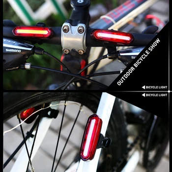 USB Įkrovimo Dviratį led lemputė su laidu atsparumas Vandeniui Saugos užpakalinis žibintas Jojimo Dangaus Vilkas Star dviratį atgal galinis žibintas Įspėjamoji Lemputė