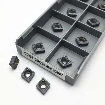 Tekinimo įrankis CCMT060204 SM IC907 tekinimo karbido ašmenys CCMT 060204 tekinimo įrankis CNC deimantinio įrankis