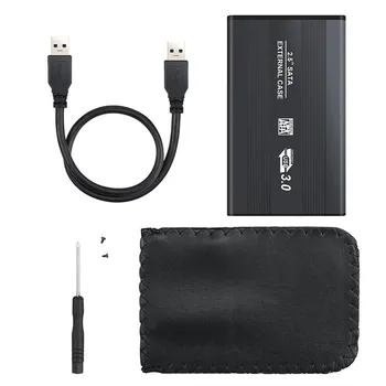 Aliuminio 2,5 Colio SATA III USB 3.0 5Gbps Išorinis HDD Talpyklos Kietąjį Diską Atveju VSD Langelis palaiko Hot Plug 
