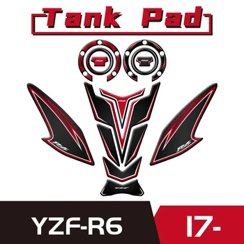 Už YZF-R6 yzy r6 2017 2018 2019 2020 3D Motociklo degalų bako trinkelėmis lipdukas Naftos Dujų Raštas Fishbone Lipdukai