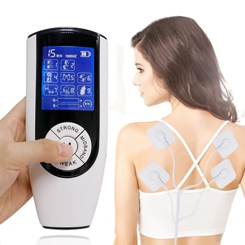 Dešimtys snap elektrodų pagalvėlės laidžios gelio padas kūno akupunktūros terapija massager terapinės impulsų stimuliatorius electro lipdukas