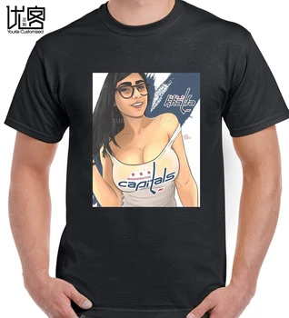 Karšto Mia Khalifa trumpomis Rankovėmis T Shirts Paauglių Kietas Camiseta Grynos Medvilnės O-Kaklo vyriški T-Shirt Grupės