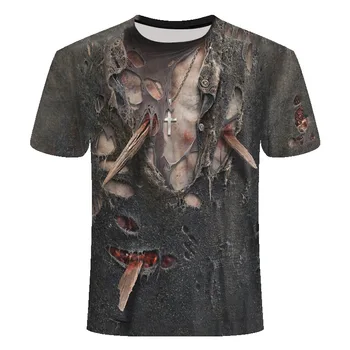 Nauja, vyriški T-shirt Aukštos Kokybės marškinėliai Fitneso Raumenų Trumpas Rankovės 3D Spausdinimo Vyrų T-shirt Mados Cool