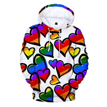 LGBT Už Lesbiečių, Gėjų Nuosavybės Hoodie Spalvinga Vaivorykštė LGBT Logotipas 3D Spausdinti Hoodies Palaidinės Harajuku Hip-Hop Vyrų/Moterų