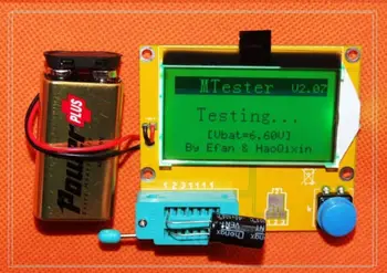 LC-T4 ESR Matuoklis Mega328 Tranzistorius Testeris Diodų Triode Talpą, LCR MOS PNP MOSFET 12864 LCD