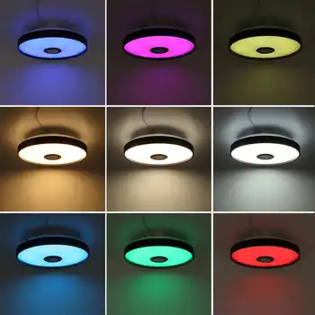 Šiuolaikinių LED Lubų Šviesos 100W WiFi APP Pažangios Kontrolės Nuotolinio Valdymo pultą Smart Lubų Lempa RGB Tamsos Muzikos Namuose Šalis Šviesos