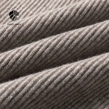 FANSILANEN Negabaritinių vilna golfo megzti megztinis Moterims ilgomis rankovėmis atsitiktinis streetwear puloveris Derliaus kašmyro megztinis