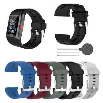 Sporto Watchband Dirželis su Silikono Gumos Juostų Laikrodis Juosta Laikrodžių Dirželiai Pakeisti Polar V800 Smart Apyrankė