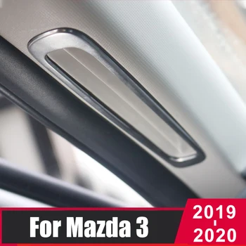 Už Mazda 3 Axela 2019 2020 iš Nerūdijančio plieno, Automobilių Priekiniai Būklės lizdo A Colum Dekoratyvinis Rėmelis Padengti Apdaila Priedai
