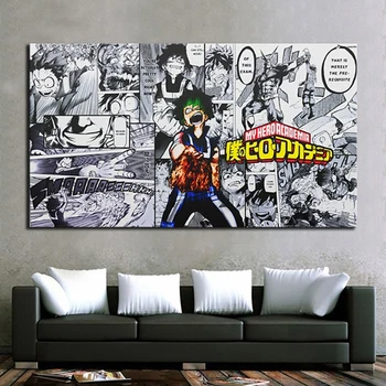1 Gabalas Japonų Anime Mano Herojus Akademinės Bendruomenės Vaidmenį Plakato Spauda, Drobė, Tapyba Sienos Menas Mados Namų Dekoro Berniukas Miegamasis Sistema