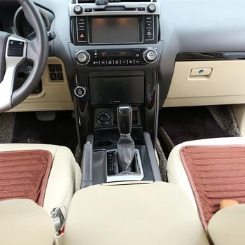 Automobilių Centras Pavarų Perjungimo Galvos apdangalą Apdaila Toyota Land Cruiser Prado FJ150 150 2010-2017 Juoda Medienos Grūdų