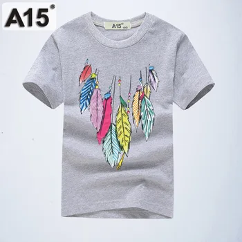 A15 Berniukas T-shirt 2019 m. Vasaros Mergaitė, Drabužiai Vaikams, trumpomis Rankovėmis, Medvilnės marškinėliai Topai Vaikai Haskis Spausdinti Marškinėliai 8 10 12 14 Metų