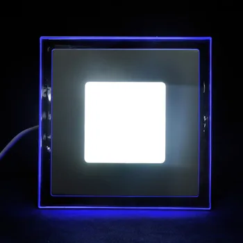 10W led panel šviesos kvadratinių Akrilo dviejų spalvų embedded lubų šviestuvai, lempos, namų luminaria led šaltai baltos spalvos su Mėlyna