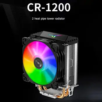 CR1200 2 Šilumos Vamzdžio Bokštas CPU Aušintuvo RGB 3Pin Aušinimo Ventiliatoriai Heatsink 9cm spalvų minkšta šviesa ventiliatorius PU Aušintuvas Streamer radiatorius