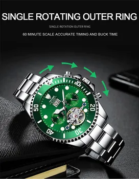 Verslo Automatinis laikrodis Vyrams TEVISE Tourbillon Mechaninė Vyrų Laikrodžiai Mados Prekės ženklo Relogio Masculino Vandeniui Nerūdijančio Plieno