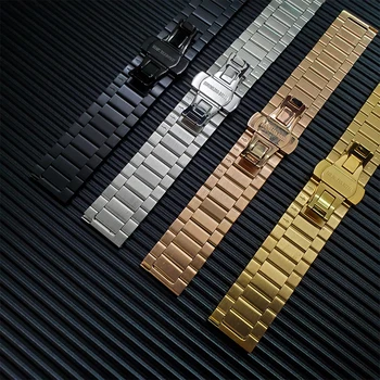 Metalo watchband už Huami Amazfit VTR 47mm Apyrankę 22 mm, Nerūdijančio plieno, Greitai tilptų Juostos Amazfit Tempas Stratos 3 2 2S Dirželis