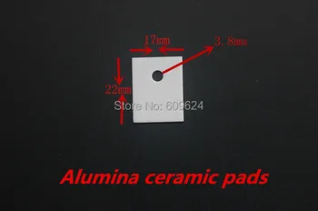 (100vnt/lot) 17x22x1mm Aliuminio oksido keramikos pagalvėlės šilumai laidžios izoliacija lapas aukštai temperatūrai atsparus HeatSink