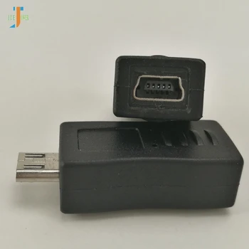 300pcs/daug Aukštos Kokybės Mini Dydžio, Micro USB 5Pin Vyras Į Mini Moterų USB Duomenų Įkrovimo Adapteris Tabletę ir mobilusis Telefonas
