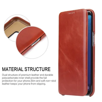 Originali Leanther Flip Cover Case for Samsung Galaxy S8 S8 Plius Built-in Magnetai, Nekilnojamojo Odos Atveju SM-G950F SM-G955F S8+
