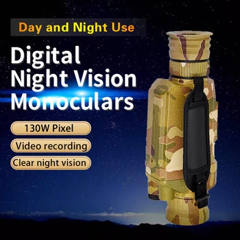 2020 naujas 5X40 Skaitmeninis Naktinio Matymo Monokuliariniai su 8G TF Kortelę Medžioklės Naktinio Matymo taikymo Sritis Vaizdo įrašymo Naktinio Matymo Optika