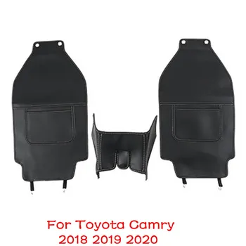 Automobilių Oda Galinės Sėdynės Anti-Kick Trinkelėmis Galinių sėdynių atlošai Sėdynės Padengti Saugyklos Apsaugos Kilimėlis Toyota Camry 2018 2019 2020 2021