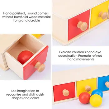 Naujas Montessori Kūdikių Ball Žaislas Su Stalčių Sklandžiai Mokymo Priemonių Ikimokyklinio Amžiaus Pradžioje Mokymosi Medžiagos, Žaislai Vaikams