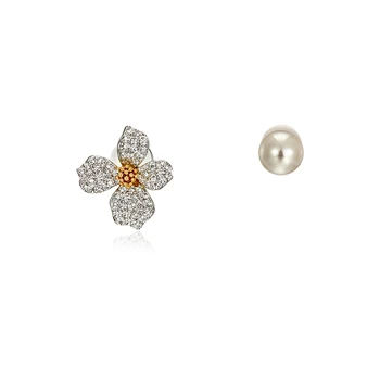 Prancūzijos rinktinė temperamentas nesimetriškas žiedlapis perlų auskarai auskarai tinka apvalios, su kuriomis susiduria auskarai moterims