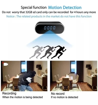 1080P Belaidės Mini Kamera, Wifi Paslaptis Laikrodis Laiką Signalizacija Su Naktinio Matymo Motion Detect Jutiklis Nuotolinis Stebėti Micro Namų Kamera