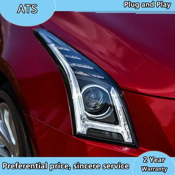 Automobilių Optikos dėl Cadillac ATS Žibintai-2016 m. ATS VISI LED Žibintai DRL Bi-LED Objektyvas Didelis artimąsias automobilių Stovėjimo aikštelė Rūko Žibintas