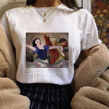 Camiseta Mujer Derliaus Atsitiktinis Juokinga Klaidingą Princesė, Princas Spausdinti Viršūnes Trumpas Rankovės Streetwear Harajuku Moterų Drabužiai, marškinėliai