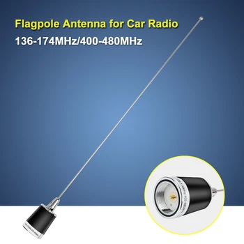 Dvigubos juostos 144/430MHz NMO automobilio antenos automobilio stogo NMO plakti antena 2.15 db 3.5 dB 52cm 50W judriojo Radijo ryšio Automobilio Antenos