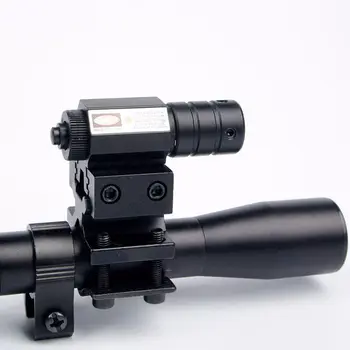 3in1 4x20 Taktinis Medžioklės Riflescope Arbaletas Optika su Red Dot Lazerio Akyse 11mm Geležinkelių Stovai 22 Kalibro Šautuvų, Šautuvas taikymo Sritis