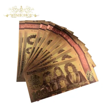 Gražus 10vnt/daug Rusijos Banknotų 100 Rublių Banknotų 24k Auksu Padirbtus Pinigus, Auksą, Sidabrą, Verslo Dovanų