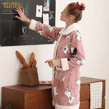 J&Q Moterų Drabužius, Žiemą Šiltus Drabužius Animacinių Filmų Stilingas Merginos Namuose Dėvėti Minkštas Aukštos Kokybės Prekės Pižama Rausvos Spalvos, Puikus Sleepwear Pijamas