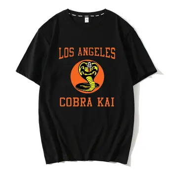Karate Kid Marškinėliai Kobra Ka Streikuoti, Pirmas Streikas Sunku No Mercy HD Logo Marškinėliai trumpomis Rankovėmis, Basic Tee Shirt Mens Marškinėlius