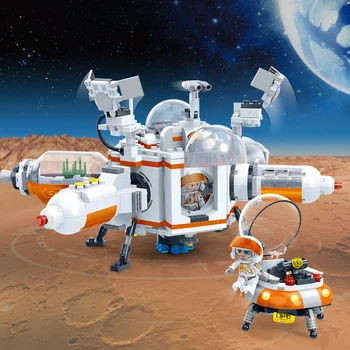 BanBao Ištirti pasaulio Modelių Marses buveinių ir Mažų Lander kapsulė Plytų Žaislai Vaikams, Gif, Statyba Blokai 6415