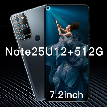 Išmanusis telefonas Samsum Note25U 7.2 Colių 5Camera Mobiliųjų Telefonų 12 GB 512 GB 5800mAh Android10 5G mobiliųjų telefonų, Dual SIM Atrakinta