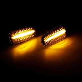 2vnt Automobilio LED Šoniniai Gabaritiniai Posūkio Signalo Lemputė Pusėje Kartotuvas Lemputė, Indikatorius, Mercedes W210 601/602 W638 Volkswagen