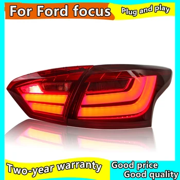 Automobilio Stilius Uodega Lempa Ford Focus Užpakaliniai Žibintai 2012-M. Focus LED Galinis Žibintas Uodega Lempos DRL+Stabdžiu+Parko+Stop Signalas