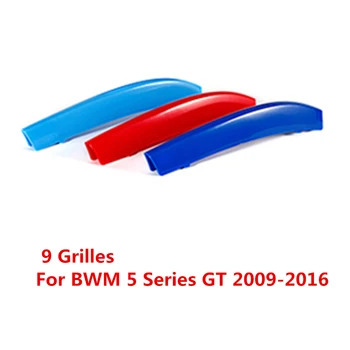 BMW 5 Serijos GT 5GT F07 528i 535i 550i 2009 m. 2016 m. 3D spalvos M Stiliaus Priekinės Grotelės, Apdailos Juostelės, Grotelės Padengti Lipdukai