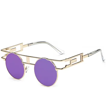 LONSY Mados Metalo Rėmas Steampunk Akiniai nuo saulės Moterims Prekės ženklo Dizaineris Saulės akiniai Vyrų Derliaus Oculos De Sol Feminino